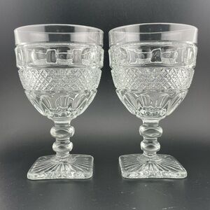 Vintage, Tradition, Clear Glass Water Goblet by Imperial Glass, Ohio, Set of Two